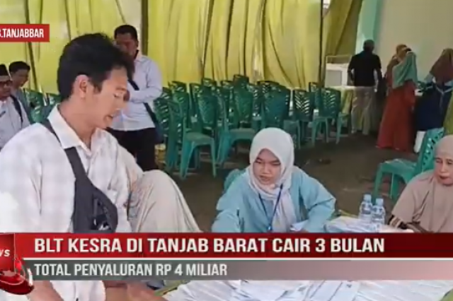 BLT KESRA DI TANJAB BARAT CAIR 3 BULAN, TOTAL PENYALURAN RP 4 MILIAR