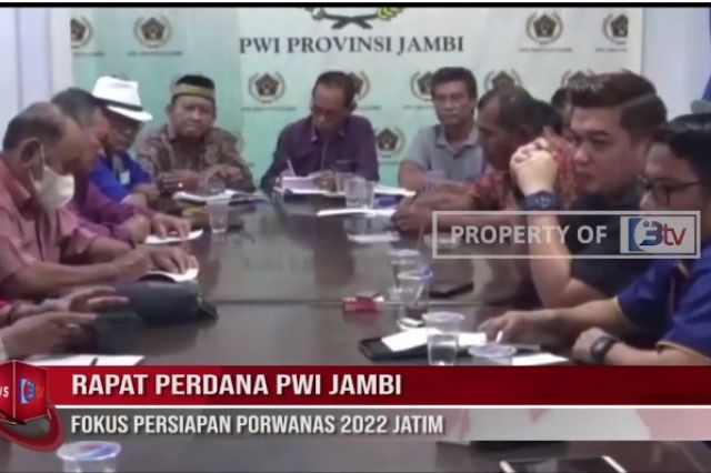 RAPAT PERDANA PWI JAMBI FOKUS PERSIAPAN PORWANAS 2022 JATIM