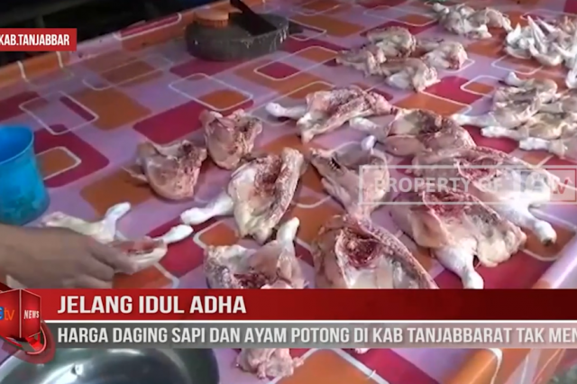 JELANG IDUL ADHA,HARGA DAGING SAPI DAN AYAM POTONG DI KABUPATEN TANJABBARAT TAK MENENTU