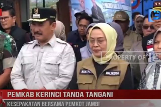 PEMKAB KERINCI TANDA TANGANI KESEPAKATAN BERSAMA PEMKOT JAMBI