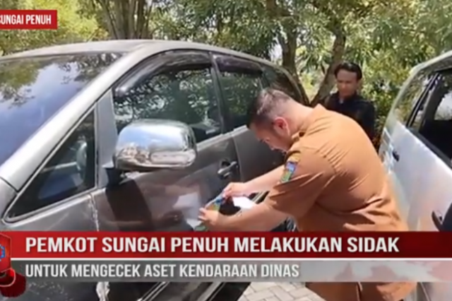 PEMKOT SUNGAI PENUH MELAKUKAN SIDAK UNTUK MENGECEK ASET KENDARAAN DINAS
