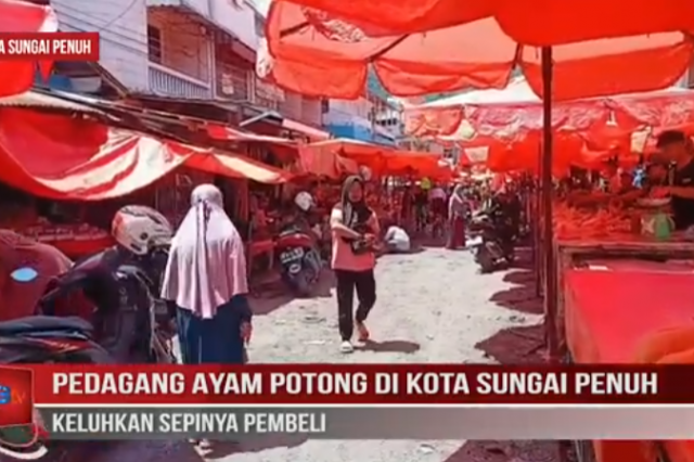 PEDAGANG AYAM POTONG DI KOTA SUNGAI PENUH KELUHKAN SEPINYA PEMBELI