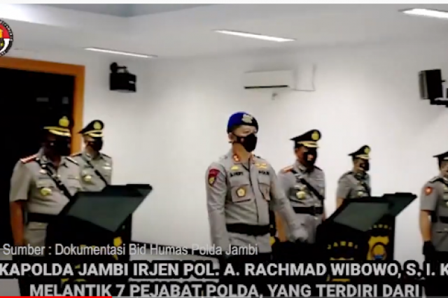 Kapolda Jambi Irjen Pol A Rachmad Wibowo, S I K Melantik & Pejabat Polda