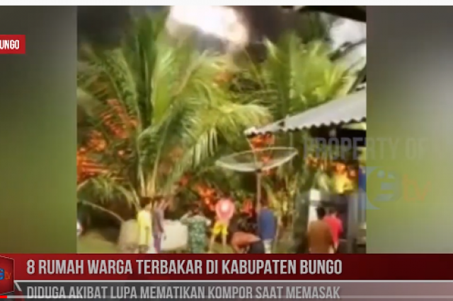 8 RUMAH WARGA TERBAKAR DI KABUPATEN BUNGO
